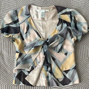 DVF silk Patterned Women's Top